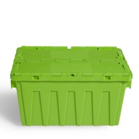Conteneur en plastique PP TSS-TBX, épaisseur 2,5 mm, avec couvercle intégré, parois solides, écologique, empilable, emboîtable, capacité de charge 55 L, 40 kg, boîtes