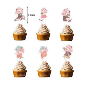 Decoraciones <span class=keywords><strong>de</strong></span> Cumpleaños <span class=keywords><strong>de</strong></span> Spy X Family, Banderines, Globos, Decoración para Baby Shower, Banderas Desechables, Adornos para Cupcakes, Artículos para Fiestas Infantiles - Product Image 4