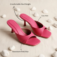 Sandales à talons hauts confortables pour femmes, à bout carré ouvert, à enfiler, talon aiguille tendance, chaussures pour femme pour soirée et rendez-vous