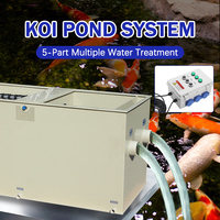 Sistem Filter Kolam Koi Cowater Factory OEM, Layar 75 Mikron, Ruang MBBR, Filter Drum Kombinasi, Pompa 220V, Tekanan Vessel 75 Mikron