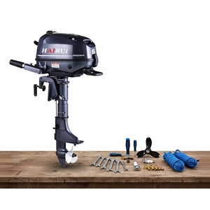 Nouveau moteur manuel portable léger 4 temps 6 CV avec poignée de direction pour petits bateaux et bateaux d'accompagnement - Product Image 1
