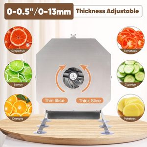 Ticari <span class=keywords><strong>2</strong></span>-in-1 otomatik dilimleyici parçalayıcı paslanmaz çelik çok fonksiyonlu elektrikli meyve sebze kesici makinesi mutfak robotu - Product Image 2