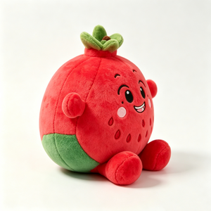 Peluche de fresa personalizado, peluche de fruta, lindo peluche de fresa, peluche de fresa redondo, fresa sonriente - Product Image 4