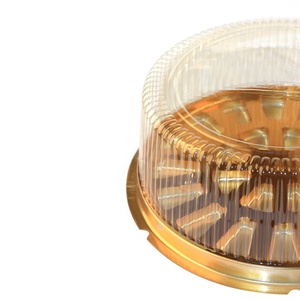Hersteller Massen verkauf Kunststoff box Tiefzieh verpackung 12,5 Zoll Kunststoff runde Käsekuchen Schokoladen kuchen box - Product Image 6