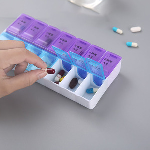 Organizzatore di Pillole con 14 Scomparti, 7 Giorni 2 Volte al Giorno, Scatola Settimanale per <span class=keywords><strong>Medicinali</strong></span> in Plastica PP di Grado Alimentare per Viaggi e Uso Domestico - Product Image 6