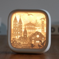 Décoration Cadeau Culturel Personnalisée : Boîte Lumineuse Moderne en Papier Découpé 3D avec Lumières LED Tactiles et Effet d'Ombre – Veilleuses Artistiques