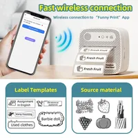 Printer Mini Pembuat Stiker & Label Kertas Thermal Portabel D3 dengan Pencetakan Foto Berwarna, Termasuk Baterai untuk Pencetakan Kesalahan