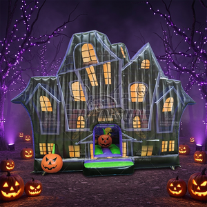 WINSUN High Quality Eco-Friendly PVC Custom Semi-Enclosed Inflatable Party Bounce House Jumping Castle Halloween Trampoline - Product Image 1