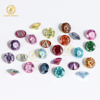 Zuanfo Pass Diamant Test Rond Brillant Coupe Moissanite Pierre Coloré D VVS1 Lâche Moissanite Diamant Pour Collier Bracelet