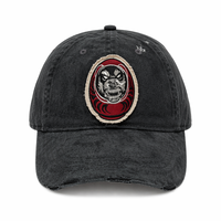 Gorra de Béisbol de Mezclilla de Alta Calidad, Estilo Vintage Unisex, Gorra de Mezclilla Gruesa con Borde Deshilachado, Estilo Destruido, Bordado de Logotipo Personalizado