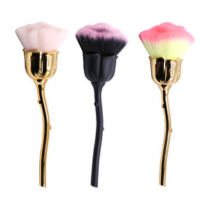 Brosse à poussière professionnelle pour le nettoyage des ongles et du maquillage, design de fleurs de rose, nouvelle collection, prix de gros, HQ Mixed Proc Discount - Product Image 1