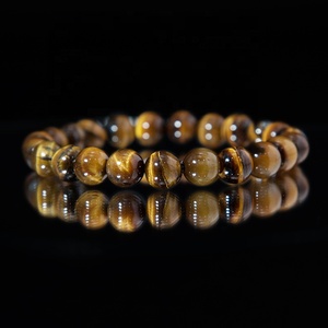 <span class=keywords><strong>Bracelet</strong></span> unisexe en perles de pierre œil de tigre jaune naturel de 8 mm, magnifique <span class=keywords><strong>bracelet</strong></span> en perles de cristal semi-précieux aux vertus curatives - Product Image 1