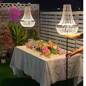 Óng ánh kim cương pha lê hạt Rèm Backdrop cho đám cưới sân khấu Tường trần trang trí phông nền với hạt và cột - Product Image 6