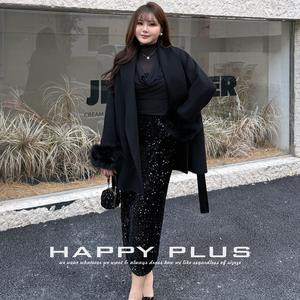 Top de malla de manga larga con cuello tipo capucha para mujer, talla grande, color negro liso, cintura ajustada, grosor medio, poliéster N9436 - Product Image 4