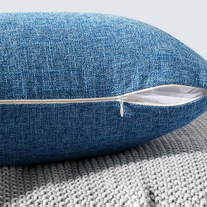 Carré à carreaux moderne solide ferme toile de jute 100% lin tissu <span class=keywords><strong>housse</strong></span> de <span class=keywords><strong>coussin</strong></span> pour lit <span class=keywords><strong>canapé</strong></span> <span class=keywords><strong>canapé</strong></span> banc - Product Image 4