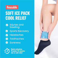 Packs de glace doux réutilisables, packs de gel chaud et froid pour les blessures, les maux de tête, les douleurs articulaires, pack de glace confortable et flexible