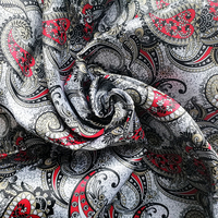 Tissus de doublure pour veste de costume sur mesure FabFairy Lining, motif Paisley, 100 % polyester satiné imprimé, en promotion