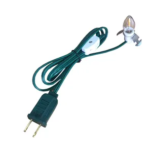 Imalaya-Cabezal de lámpara estándar Merican 12, cable de extensión de cable de alimentación con interruptor 303