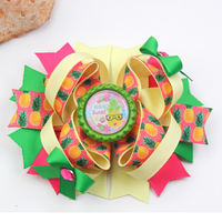 Vente en gros Nouvelle collection Printemps-Été : Pinces à cheveux et accessoires pour cheveux faits main, série fruits (Ananas, Pastèque, Citron, Fraise) à motifs imprimés