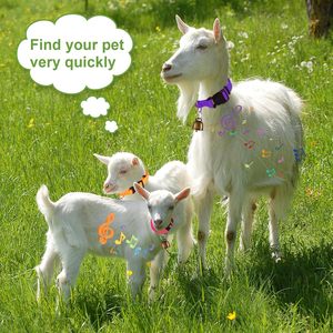 Kwerdas Goat Collars 8 Pack Adjustable Nylon With <b>Bell</b> For Small Farm Animals Sheep <b>Cow</b> Anti-Lost Grazing - Product Image 2