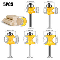 Fraise à rayon de 1/4 pouce et 6 mm à queue ronde, 2 flûtes, pour bords arrondis, outil de menuiserie DIY pour la fabrication de Lincoln Logs