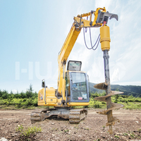 Perceuse de terre hydraulique vis pilote de pile vis de terre forage pelle machine pelle tarière