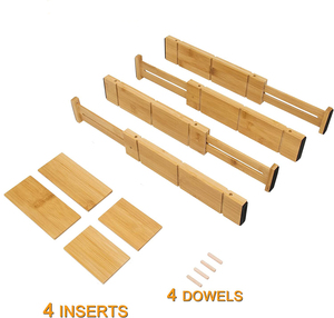 Ngăn Chia Ngăn Kéo Bằng Tre Có Thể Mở Rộng Kèm Chèn Ngăn Kéo Có Thể Điều Chỉnh Ngăn Chia Ngăn Kéo Sâu Có Thể Xếp Chồng Lên Nhau Cho Dụng Cụ Nhà Bếp - Product Image 5