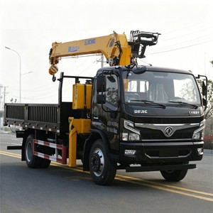Camion grue télescopique fiable Dongfeng 4x2 5 tonnes avec flèche rigide et benne de chargement - Product Image 4