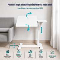 Base de bureau ergonomique pneumatique à colonne unique avec cadre en fer, table de travail inclinable pour hôpitaux et bureaux