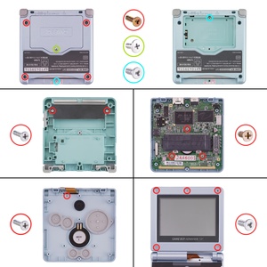 Kit de Carcasa Completa Personalizada Compatible con IPS para Gameboy Advance SP, Carcasa de Repuesto con Botones para GBA SP - Product Image 6
