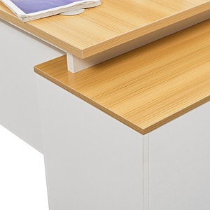 Panel Wood Style L-Shape Modern Executive <b>Desk</b> Office <b>Table</b> - Product Image 6