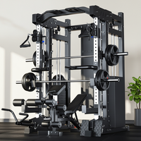 Matériel de musculation multifonctionnel commercial pour la maison : Accessoires de salle de sport, Crossover à câbles, Smith Machine, Power Rack