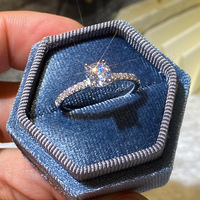Klassieke tijdloze groothandel dames trendy koperen 18K verguld ring van hoge kwaliteit met kubieke zirkonia, bruiloft Valentijnsdag