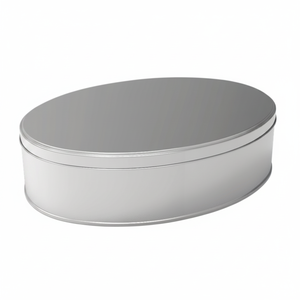 Kontensan L468 Oval <b>Tin</b> Box 3 Lt Lokum <b>Chocolate</b> Box 247x175mm X H90mm Slip Lid Turkey - Product Image 2
