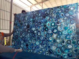 Comptoir en agate bleue de luxe rétroéclairé pour la décoration de la maison - Product Image 3