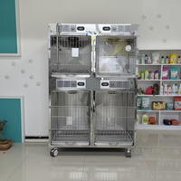 Adjustable Temperature Veterinary Stainless Steel Heated Cage for Animal Hospitals Portable Herta Brand