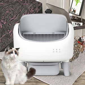 Caja de arena para gatos automática con parte superior abierta, autolimpieza, fácil de limpiar, sin olores, eliminación de residuos, Control por aplicación, bolsas de basura de gran capacidad hechas - Product Image 1