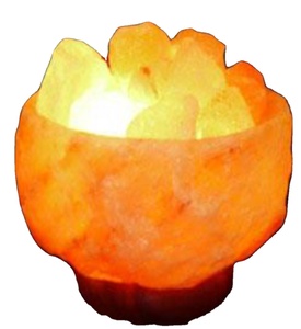 6 pouces sculpté rose himalayen sel bol lampe artisanat décoration avec panier nautique fleur amour attrape-rêves Styles - Product Image 1