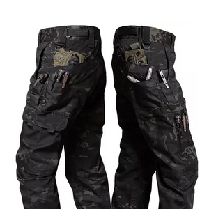 กางเกงคาร์โก้ยุทธวิธียืดทรงหลวมระบายอากาศได้ดีของผู้ชายเสื้อผ้าแนวสตรีทแวร์ลายพรางสไตล์บล็อกสีแบน - Product Image 6