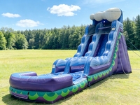 Toboggans aquatiques gonflables commerciaux en PVC de grande taille pour l'extérieur, toboggan aquatique gonflable avec piscine pour adultes