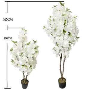 JIAWEI Artificial Trees Flower Cherry Blossom Hot Sale Ivy Leaf Clearance Wholesale Rose Artificial Trees Flower In Glass