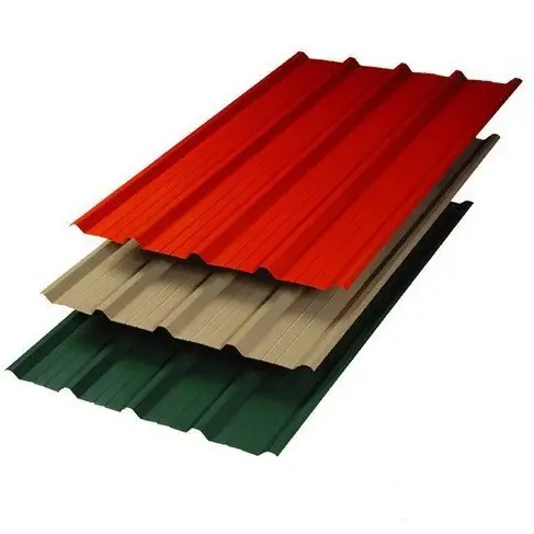 Azulejos de aço corrugados de alumínio e zinco para telhados, painéis metálicos galvanizados, azulejos galvanizados de aço para telhados, cor de 0,7 mm