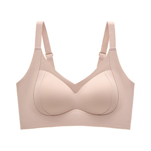 Soutien-gorge de sport tricoté de haute qualité à bretelles réglables, bonnets fixes, sans coutures, effet push-up gelée pour petites poitrines, usage quotidien - Product Image 5