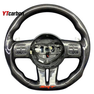 Volant en cuir sur mesure YTcarbon pour Grand Cherokee Charger Challenger <span class=keywords><strong>Durango</strong></span> Chrysler 300 SRT <span class=keywords><strong>SRT8</strong></span> Trackhawk, cuir italien, daim - Product Image 2