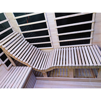 Nouvelle Sauna Modulaire Mobile Intérieure Carrée en Bois de Cèdre Rouge et de Pruche, à Infrarouge Lointain et Lumière Rouge, Modèle 2026, pour Usage Personnel à Domicile ou en Villa