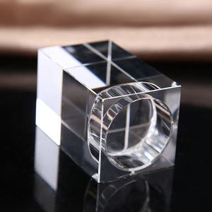 Portacandele trasparente in vetro K9 per tavolo da pranzo in cristallo solido - Product Image 5