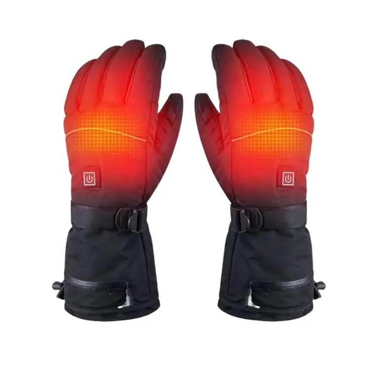 Heated Gloves Rechargeable Adjustable Temperature Waterproof Warm Thermal Indoor Outdoor Warmer Heated Gloves with Battery