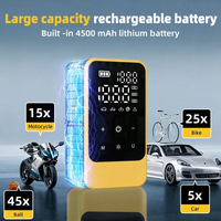 Compresseur d'air portable Peaktop 150 PSI avec double affichage numérique, lumière LED, pression préréglée et fonction mémoire pour gonflage de pneus