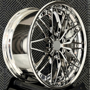 ล้อแม็กซ์ VLC Chrome Silver Deep Dish ขนาด 21 22 23 24 นิ้ว 5x112 5x130 สำหรับรถยนต์ S Class W223 แบบ 2 ชิ้น ผลิตด้วยวิธีฟอร์จ - Product Image 1