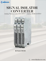 Convertisseur de signal universel isolé MAIDNCOS MSC80 DIN35, programmable par USB, OEM, précision 0,1 % FS, température + RTD analogique